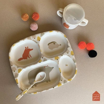 MAISON PETIT JOUR Łyżka melaminowa dla dzieci Przygoda! | Pan Piksel