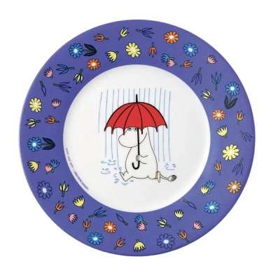 PETIT JOUR PARIS Talerz z melaminy fi 20 cm dla dzieci Muminki | Pan Piksel