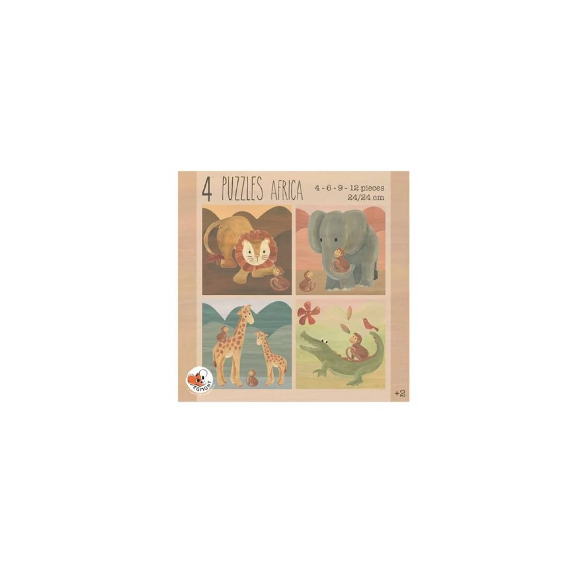EGMONT TOYS Puzzle Afryka 4 szt/kpl | Pan Piksel