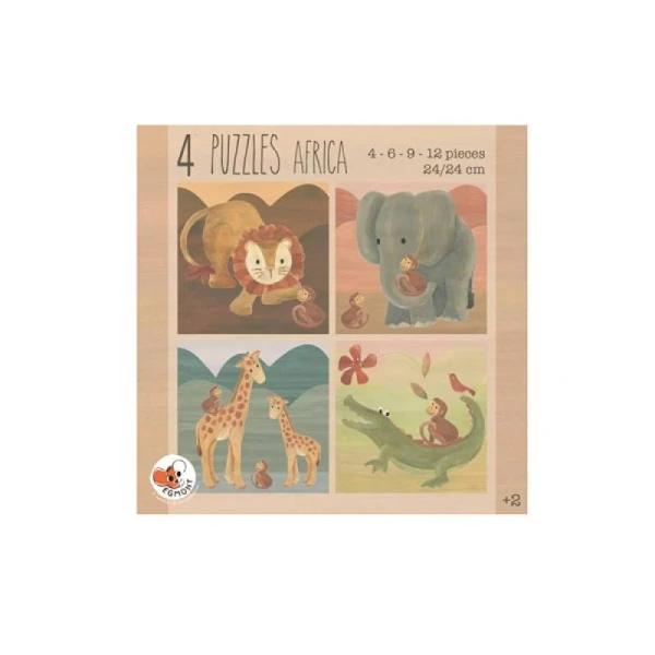 EGMONT TOYS Puzzle Afryka 4 szt/kpl | Pan Piksel