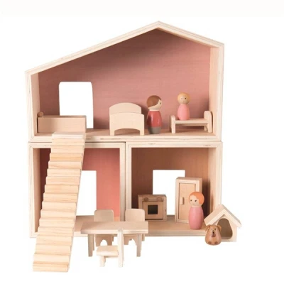 EGMONT TOYS Drewniany modułowy domek dla lalek | Pan Piksel