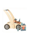 EGMONT TOYS Drewniany pchacz z klockami | Pan Piksel