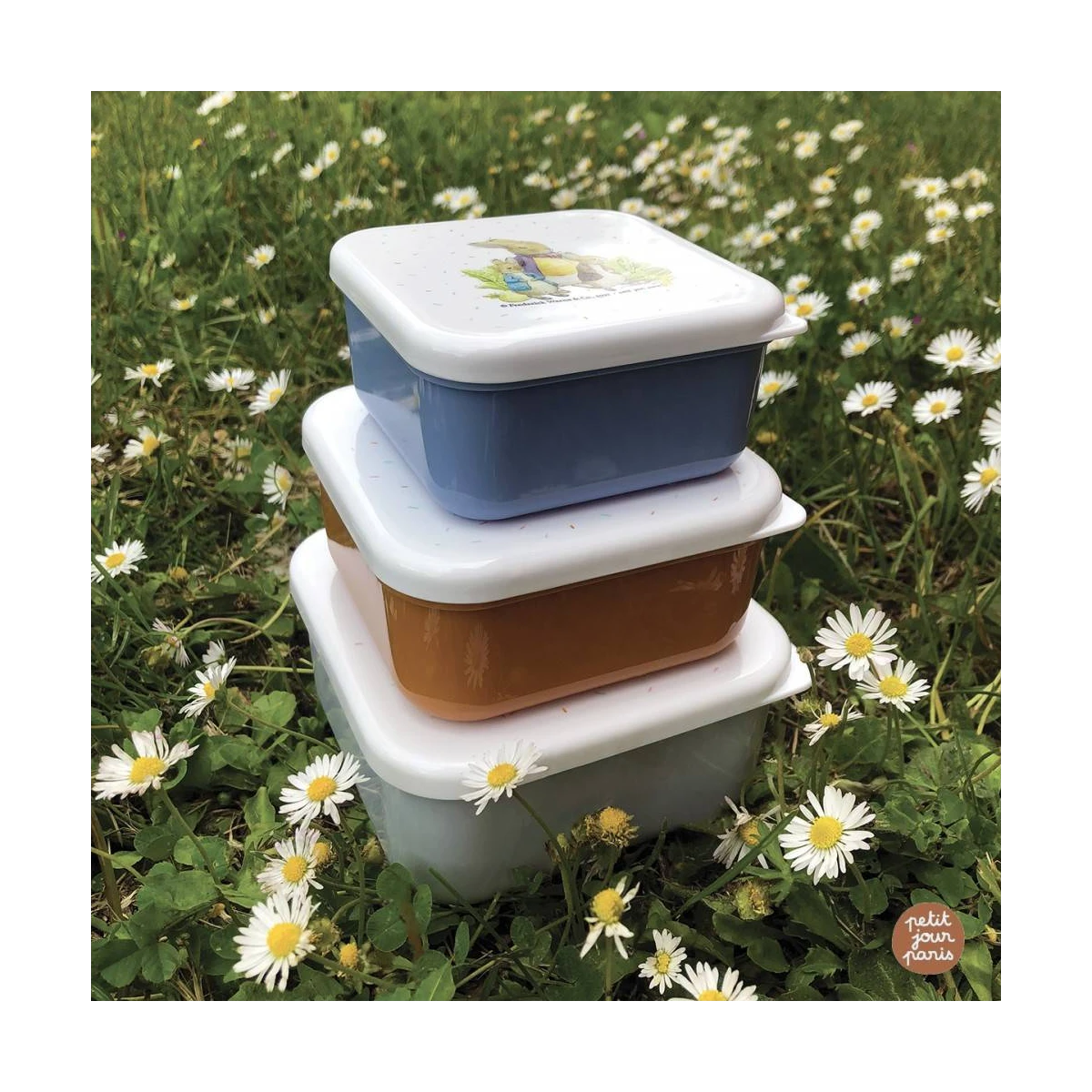 PETIT JOUR PARIS Lunch Box 3 szt/kpl Królik PIotruś | Pan Piksel