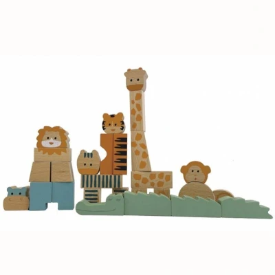 EGMONT TOYS Drewniane klocki konstrukcyjne -Dżungla | Pan Piksel
