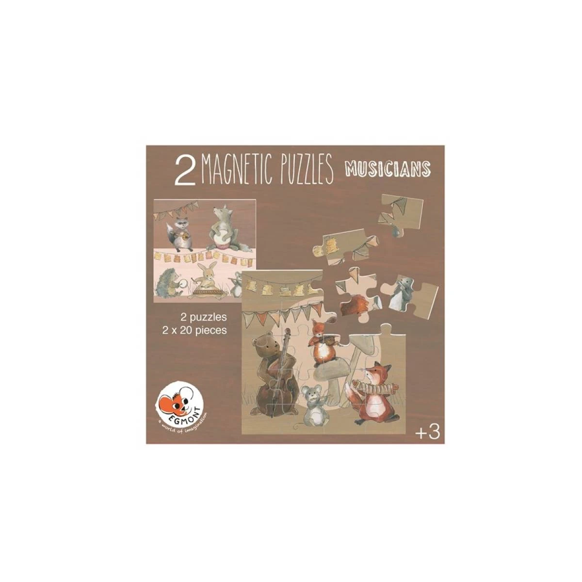 EGMONT TOYS Puzzle magnetyczne Muzycy | Pan Piksel