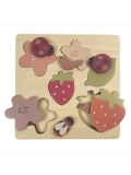 EGMONT TOYS Drewniane puzzle z truskawkami | Pan Piksel