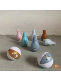 PETIT JOUR PARIS Kręgle do zabawy dla dzieci Królik Piotruś | Pan Piksel