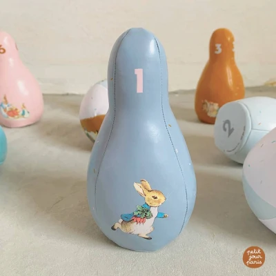 PETIT JOUR PARIS Kręgle do zabawy dla dzieci Królik Piotruś | Pan Piksel