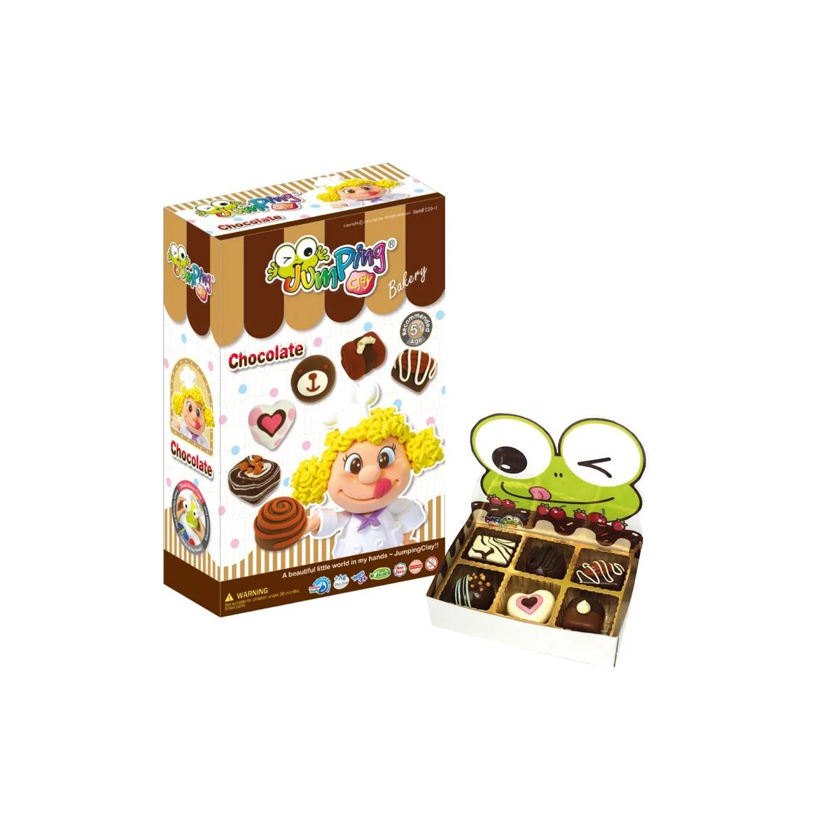 JUMPINGCLAY Jumping Clay | Zestaw kreatywny Piekarnia Czekoladki | Pan Piksel