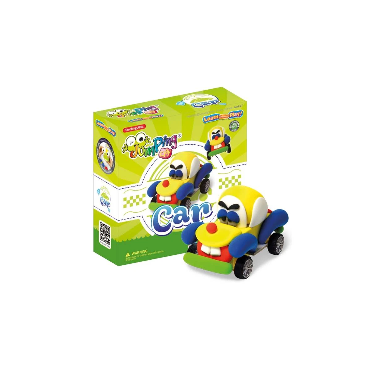 JUMPINGCLAY Jumping Clay | Zestaw kreatywny Samochód | Pan Piksel