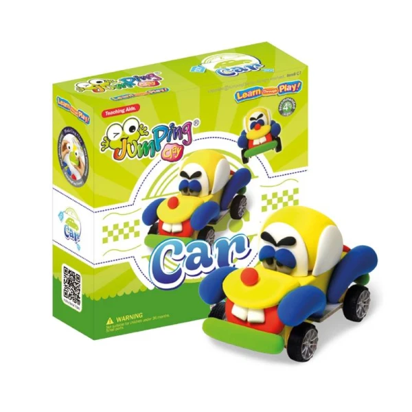 JUMPINGCLAY Jumping Clay | Zestaw kreatywny Samochód | Pan Piksel