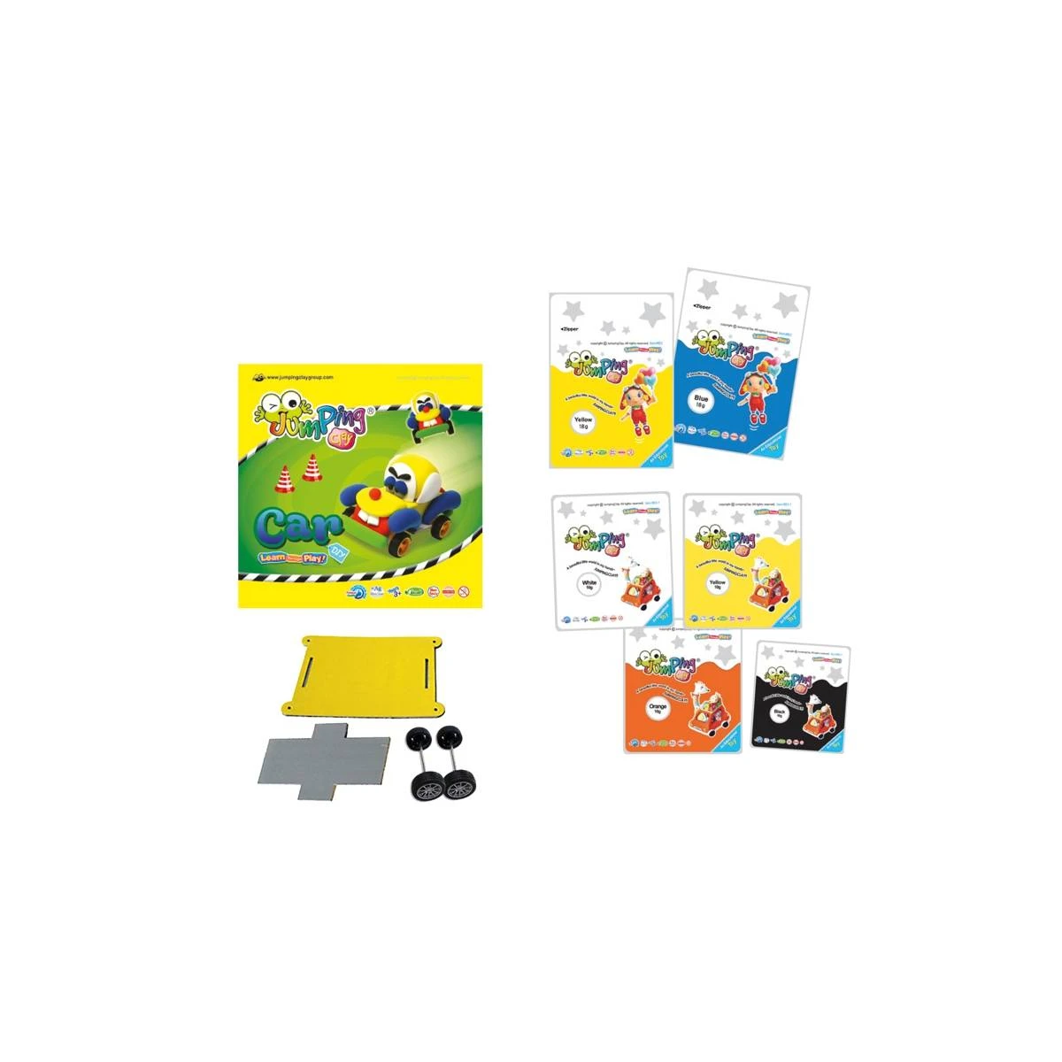 JUMPINGCLAY Jumping Clay | Zestaw kreatywny Samochód | Pan Piksel