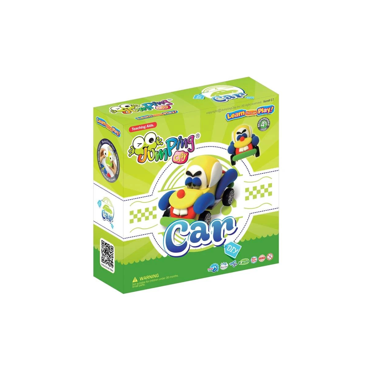 JUMPINGCLAY Jumping Clay | Zestaw kreatywny Samochód | Pan Piksel