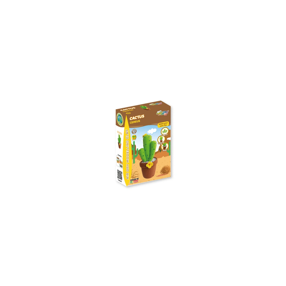 JUMPINGCLAY Jumping Clay | Zestaw kreatywny Doniczka Kaktus Cereus | Pan Piksel