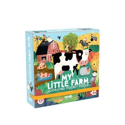 LONDJI Puzzle kieszonkowe dla dzieci Moja Mała Farma | Pan Piksel