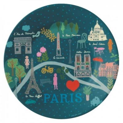 PETIT JOUR PARIS Talerz deserowy fi 20 cm Paryż Emilii | Pan Piksel