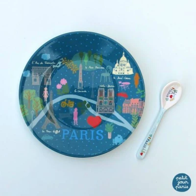 PETIT JOUR PARIS Talerz deserowy fi 20 cm Paryż Emilii | Pan Piksel