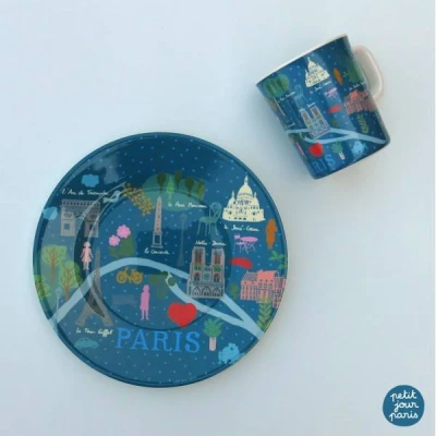 PETIT JOUR PARIS Talerz deserowy fi 20 cm Paryż Emilii | Pan Piksel