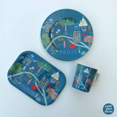 PETIT JOUR PARIS Talerz deserowy fi 20 cm Paryż Emilii | Pan Piksel