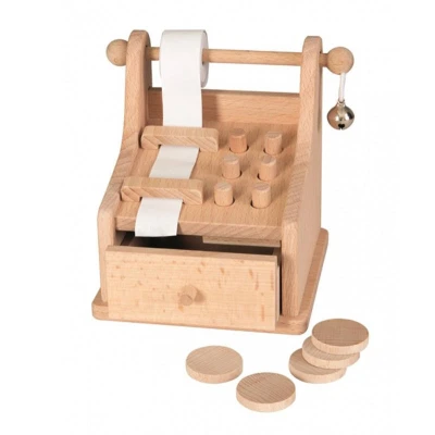 EGMONT TOYS Drewniana kasa sklepowa do zabawy | Pan Piksel