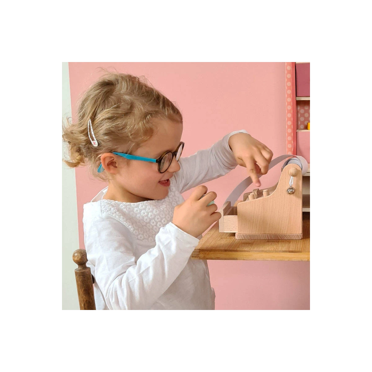 EGMONT TOYS Drewniana kasa sklepowa do zabawy | Pan Piksel