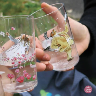 PETIT JOUR PARIS Szklaneczka dla dzieci z tritanu 022 l Ernest i Celestyna | Pan Piksel