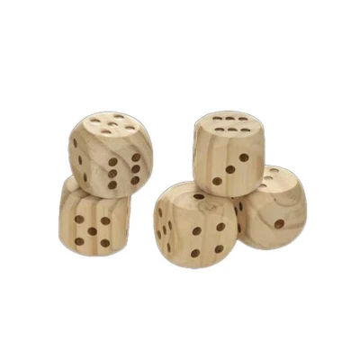 EGMONT TOYS Duże drewniane kości do gry 5 szt. | Pan Piksel