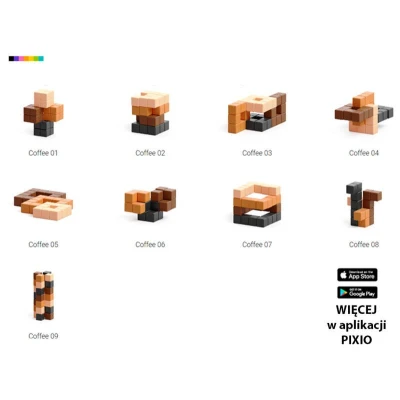Klocki magnetyczne Coffe Pixio | Pan Piksel
