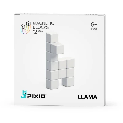 PIXIO Klocki White Llama 12 | Color Series | Pan Piksel