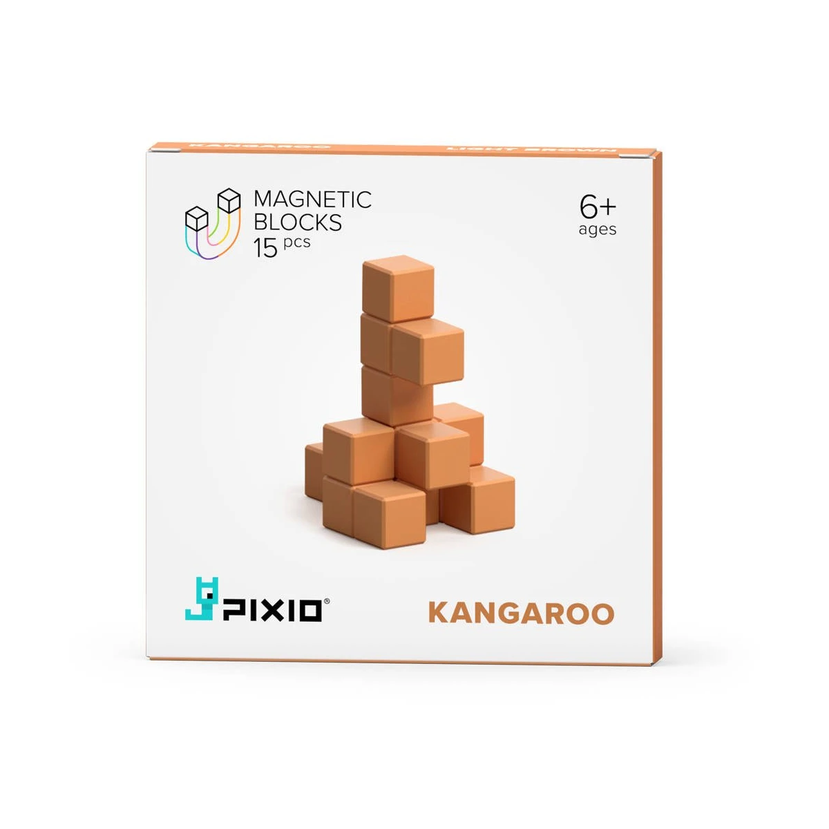 PIXIO Klocki Light Brown Kangaroo 15 | Color Series | Pan Piksel