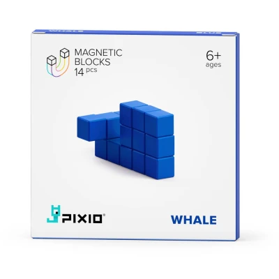 PIXIO Klocki Light Blue Whale 14 | Color Series | Pan Piksel