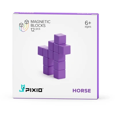 PIXIO Klocki Light Violet Horse 12 | Color Series | Pan Piksel