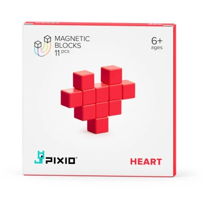 PIXIO Klocki Red Heart 11 | Color Series | Pan Piksel