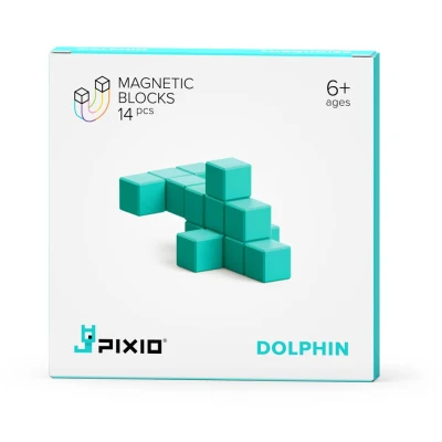 PIXIO Klocki Turquose Dolphin 14 | Color Series | Pan Piksel