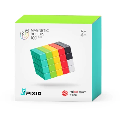 Klocki magnetyczne 100 el. Pixio | Pan Piksel