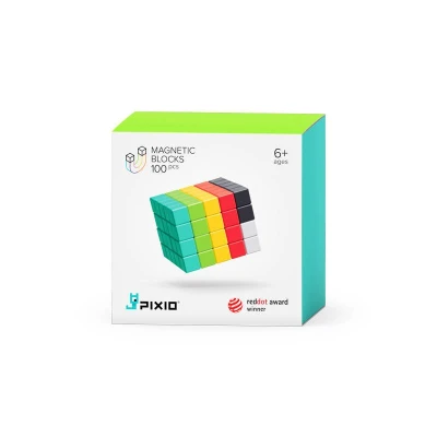 Klocki magnetyczne 100 el. Pixio | Pan Piksel