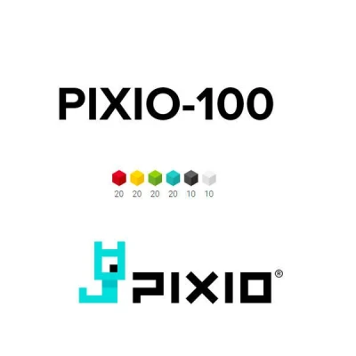 Klocki magnetyczne 100 el. Pixio | Pan Piksel