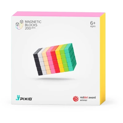 PIXIO Klocki magnetyczne 200 | Design Series | Pan Piksel