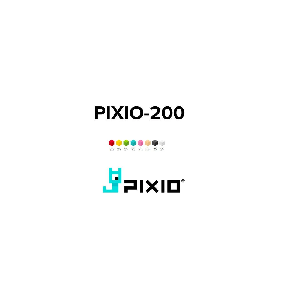 PIXIO Klocki magnetyczne 200 | Design Series | Pan Piksel