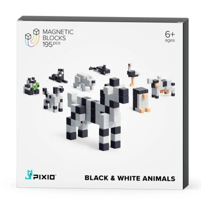 PIXIO Klocki Black & White Animals | Story Series | Pan Piksel