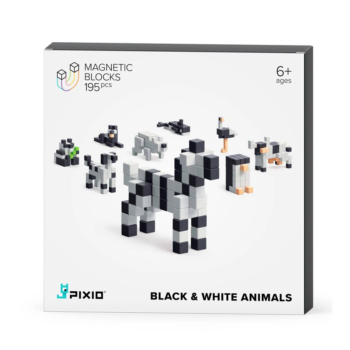 PIXIO Klocki Black & White Animals | Story Series | Pan Piksel