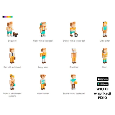 PIXIO Klocki Happy Family | Story Series | Pan Piksel