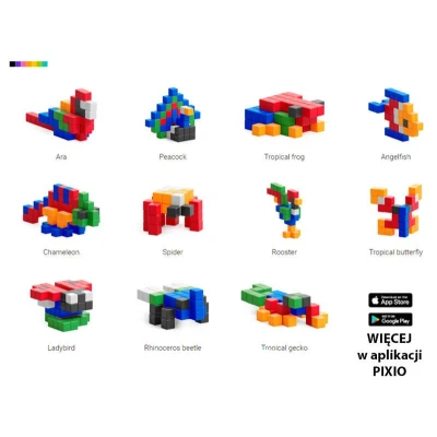 PIXIO Klocki Bright Animals | Story Series | Pan Piksel