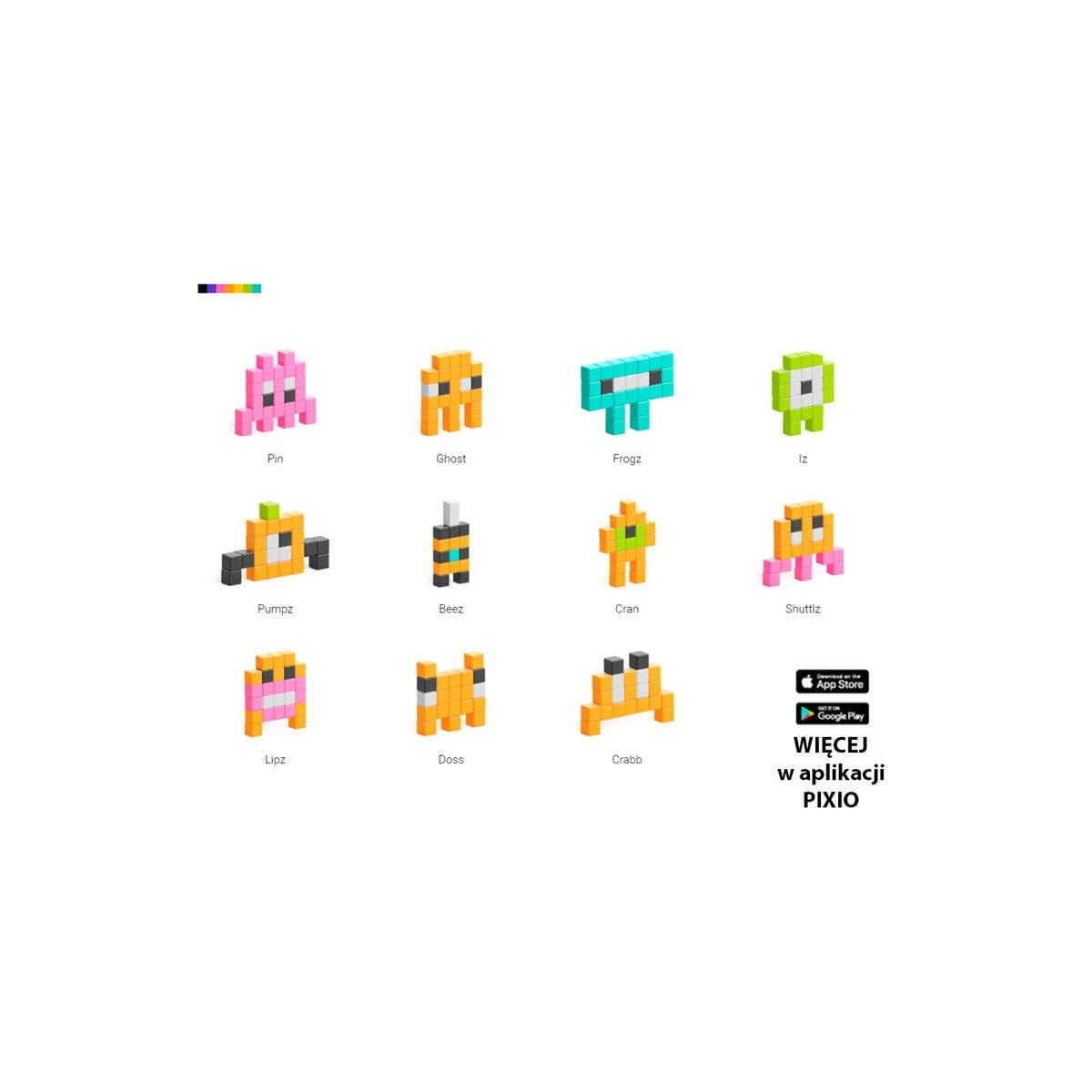 PIXIO Klocki Mini Monsters | Story Series | Pan Piksel