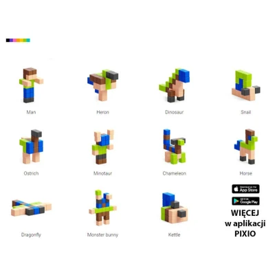 Klocki magnetyczne Man Pixio | Pan Piksel