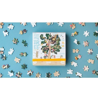 LONDJI Kieszonkowe puzzle dla dzieci 100 szt MOJE DRZEWO | Pan Piksel