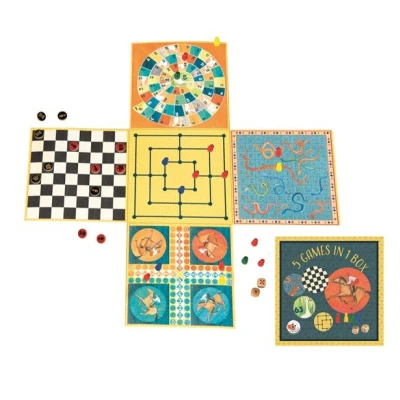 EGMONT TOYS Planszowe gry rodzinne 5 w 1 | Pan Piksel