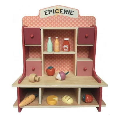 EGMONT TOYS Drewniany mały sklep spożywczy do zabawy | Pan Piksel