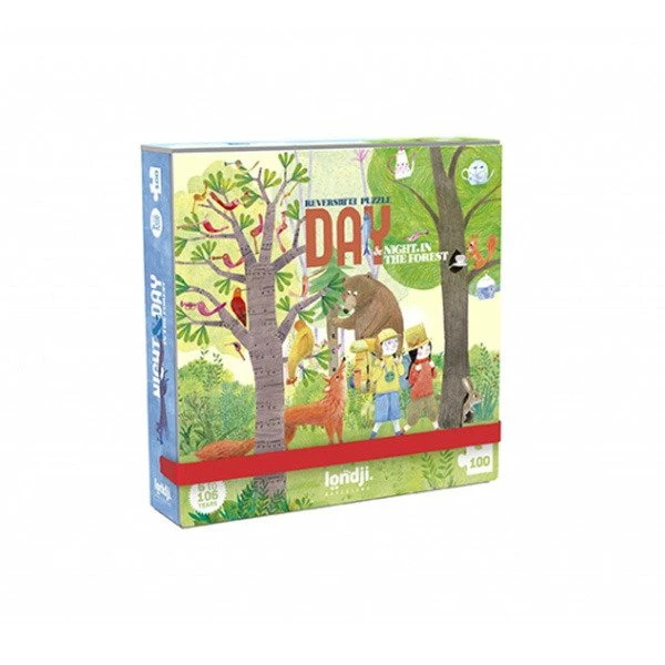 LONDJI Dwustronne puzzle dla dzieci Kieszonkowa wersja Dzień i Noc | Pan Piksel