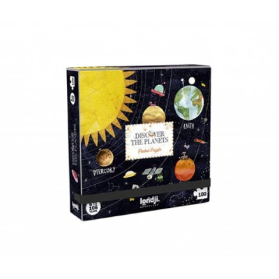 LONDJI Kieszonkowe puzzle dla dzieci 100 szt Odkryj Planety | Pan Piksel